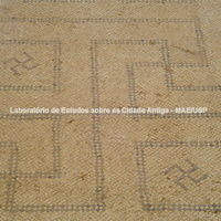 Bairro helenístico residencial 'Cardo II'. Casa do 'cripto pórtico'. Detalhe de revestimento do pavimento em mosaico.  