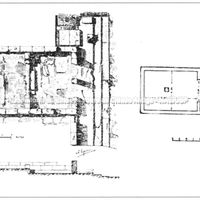 Planimetria do pequeno santuário situado no ângulo sudeste do Olimpieion (a partir de Marconi 1933, p. 133, fig. 79).