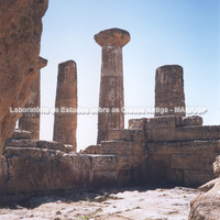 Templo de Héracles, 520 a.C., interior.