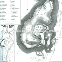 Mapa/Planta de Aspendos no período helenístico.