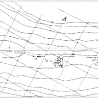 Planimetria do planalto com posicionamento do edifício sagrado (Di Stefano 1993-1994, p. 1391, fig. 13).