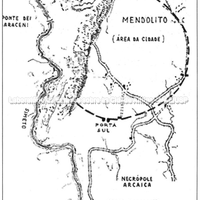Planimetria do centro indígena helenizado do Mendolito (a partir de “BDA” 1966).