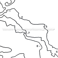 Mapa da ilha da  Eubéia e da costa grega em frente.(Beócia e Ática)
