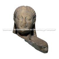 Cabeça de mármore de um Kouros (jovem). Leste da Grécia. Encontrada em Dídima. Altura: 31 cm. Escavado por Sir Alfred Billotti.