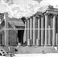 O Templo de Apolo (Didymaion). Reconstrução. Vista do conjunto do lado leste .(Segundo H. Knackfuss)

