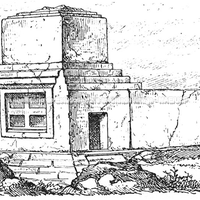 Tumba cortada na rocha, de tradição Lícia e Lídia, com influência persa. S. IV a.C.