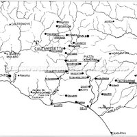  Área de expansão de Gela na Sicília centro-meridional ( Orlandini)