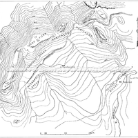  Planimetria geral do sítio não grego de Monte San Mauro, situado na khóra de Gela