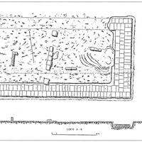  Planimetria do templo B, localizado na acrópole. ( Bernabò Brea).