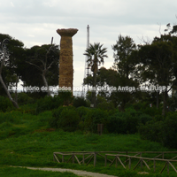 Coluna dórica  remanescente do Athenaion na acrópole.