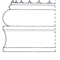 Base de coluna do templo jônico em Cofino. (1:20; de Orsi 1921)