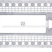 Planta reconstituída do Templo jônico de Marasà, fase do séc V a.C (a partir de Gullini 1980).