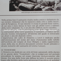 Santuário de Deméter em Parapezza. Pôster explicativo.
