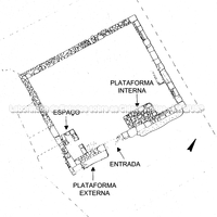 Santuário de Deméter em Parapezza. O sacello. Planta e reconstrução axonométrica.