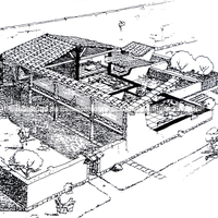 Reconstrução gráfica da “Lions House” (de Barra Bagnasco, desenho Boggio).