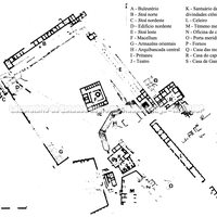 Ágora e edifícios circundantes (de AJA 1983).