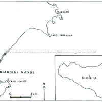 A pequena península de Capo Schisò (a partir de "Streto crocevia di culture", 1986, p. 363).