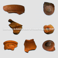  Fragmentos de ânfora de transporte de Samos-Mileto (séc. VI-V a.C.) provenientes do arsenal naval.
