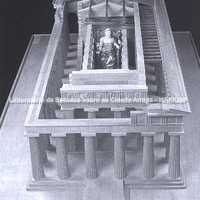 Templo de Zeus em Olímpia (Maquete de M. Goudin, segundo documentos de J.-P. Adam. Paris, Museu do Louvre).