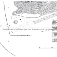 Plano do espaço sagrado de Zeus em Olímpia no fim do séc. VII a.C.