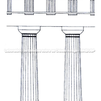Templo de Zeus, elevação (Segundo P. Grunauer).