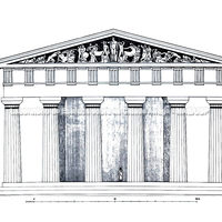Templo de Zeus, fachada oeste.