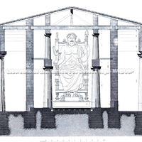 Templo de Zeus, corte da cela.