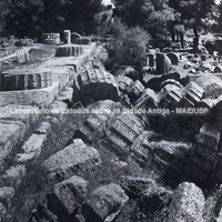 Templo de Zeus, colunas caídas, lado sul.