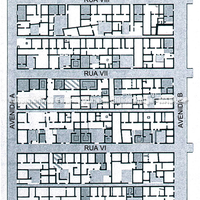 Planta dos quarteirões residenciais no início do séc IV a.C. (Hoepfner, Schwander 1994, p. 83)