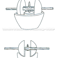Desenho de um 'trapetum', pilão manual para amassar as azeitonas (H. Forbes e L. Foxhall).