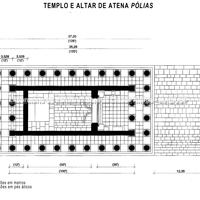 Templo e altar de Atena Pólias. Desenho: Christina Yannou, Maria Mazaraki.