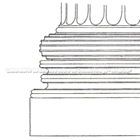 Templo de Zeus Olímpio. Planta à esquerda e à direita base da coluna. século III a. C.