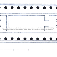 Planta do templo dórico, cerca de 430-420 a.C. (Mertens 1984)