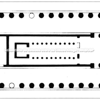 Planimetria do templo G (a partir de Dinsmoor in Marconi Bovio 1966, p. 178).