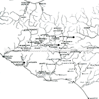 A Sicília centro-meridional envolvida na expansão agrigentina. Note-se o posicionamento de Marianapoli, Vassallagi e Monte Saraceno di Ravenusa