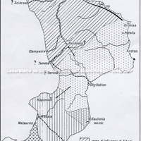 Domínio territorial das apoikias gregas na Calábria no século VI a.C.