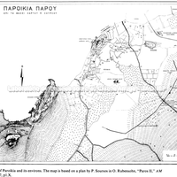Mapa de Paroikia e seu ambiente. 

