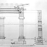 Reconstrução do templo de Héstia. 